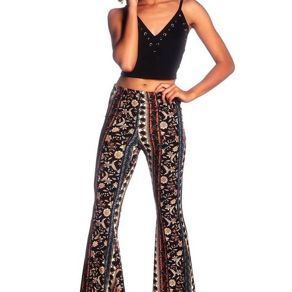 Vibe Black and Brown Wide Leg Pants